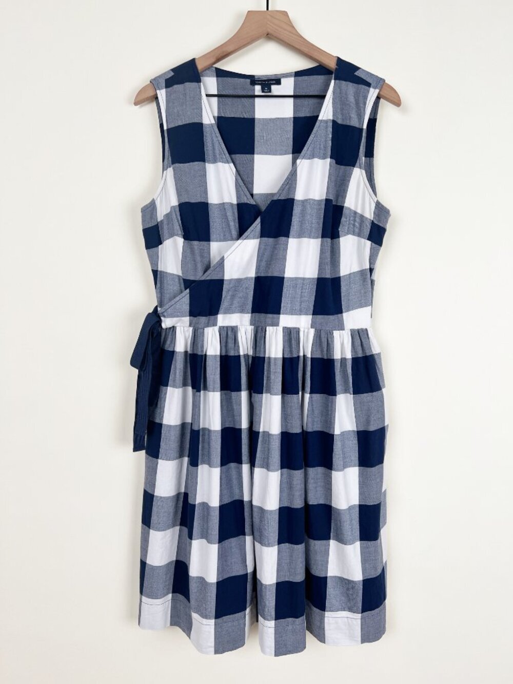 Tommy Hilfiger Gingham Check Sun Dress Mini Midi Picnic Summer Sundress Preppy